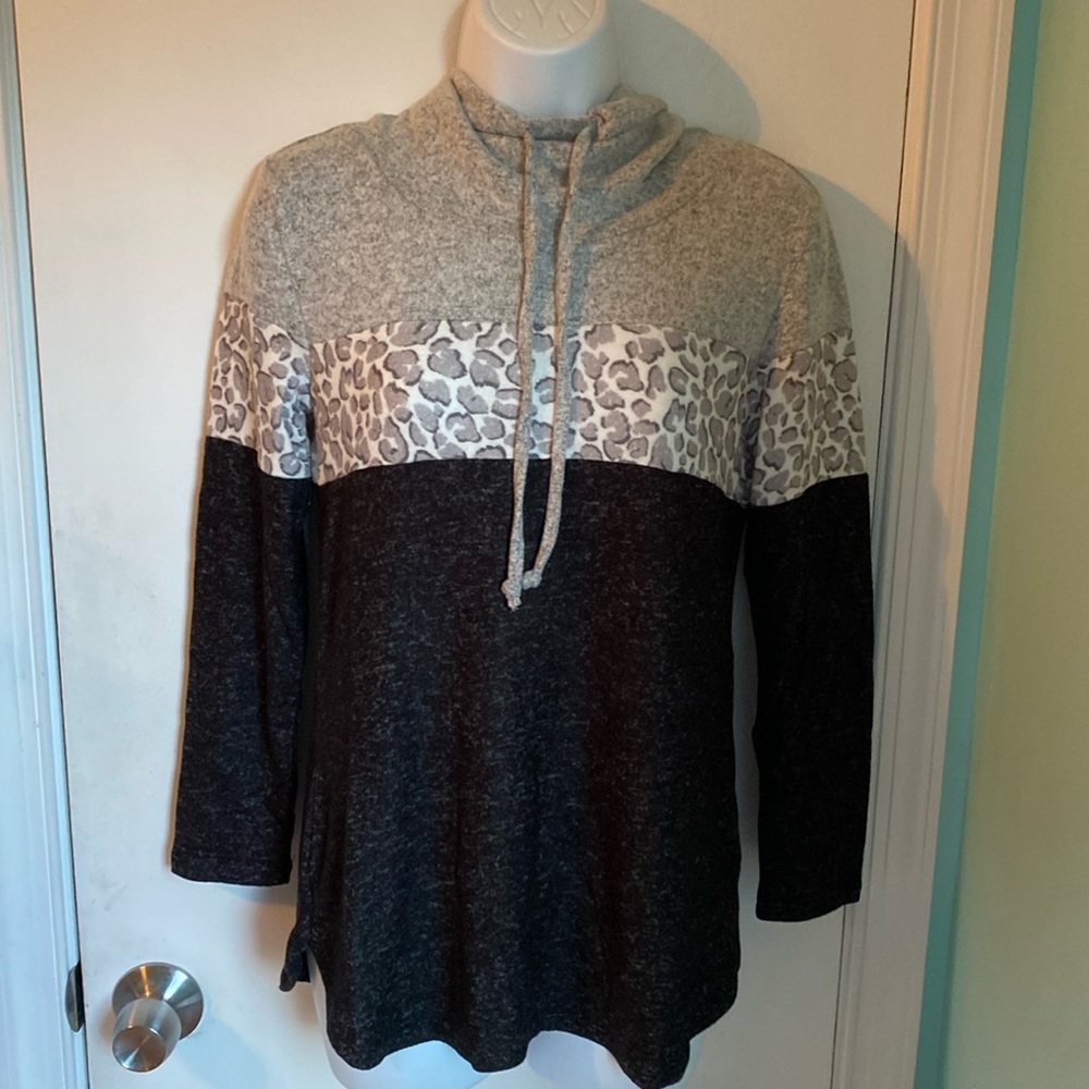 Market & Spruce Cameron cowl neck brushed knit sweater NWT